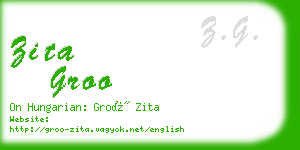 zita groo business card